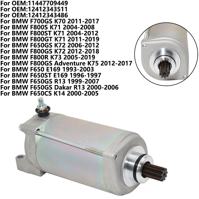 Démarreur de moto pour BMW, F8 - Motorcycle Starter Motor avis et prix